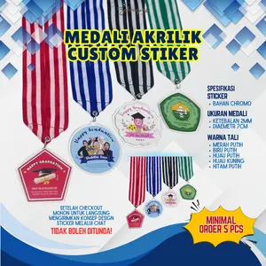 Medali Akrilik Custom Desain – Untuk Turnamen, Kompetisi, dan Kegiatan Formal