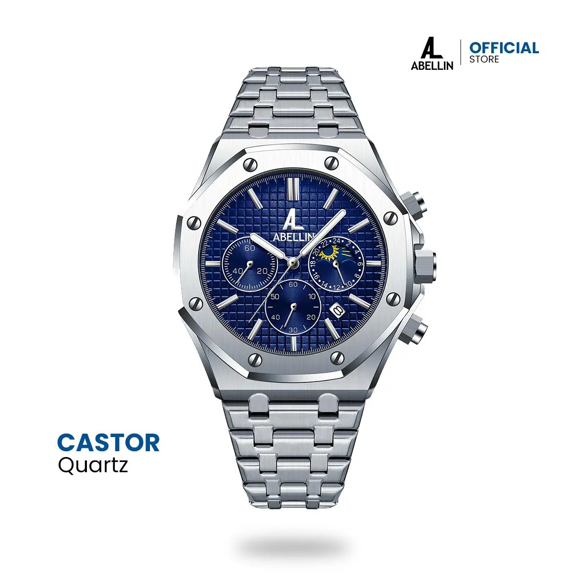 CASTOR Quartz - Jam Tangan Pria Premium Original Analog Eksklusif Bergaransi Lokal Mewah Anti Air + Kotak Premium stainless watch Watches
