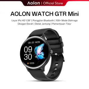 Aolon Huafit 2024 GTR Mini Smart Watch WoMen Bluetooth Call Fitness Traker Watch Sports Dial Custom Smartwatch For Android IOS jam tangan pria jam tangan smartwatch jam tangan wanita