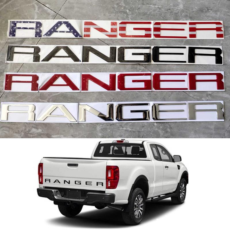 Product Introduction of ABS Plastic 3D Rear Trunk Tailgate Insert Letters For Ford Ranger T6 T7 T8 2012-2019 Emblem Decal Sticker Nameplate Letter Car Accessories 6