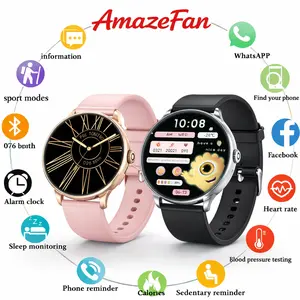 Amazefan SmartWatch X6/GT3 Jam Tangan Pria Wanita Jam Running 1.43 inch Full Screen Bluetooth Call Jam Olahraga Light Titanium Anti Korosi Anti AIR Bergaransi 12bulan Original 100%