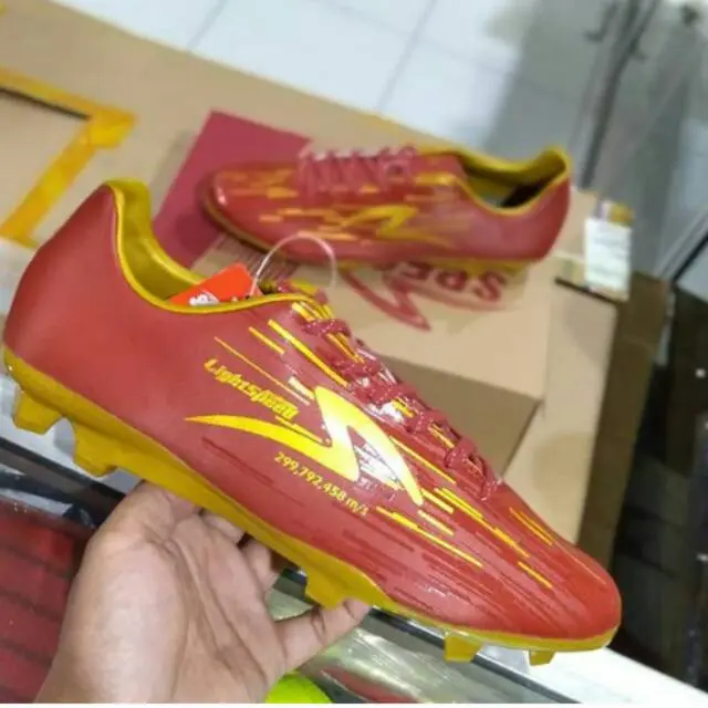 Sepatu Bola Specs Accelerator Lightspeed Reborn FG - Maroon Red / Sepatu Bola Pria / Wanita UNISEX 1