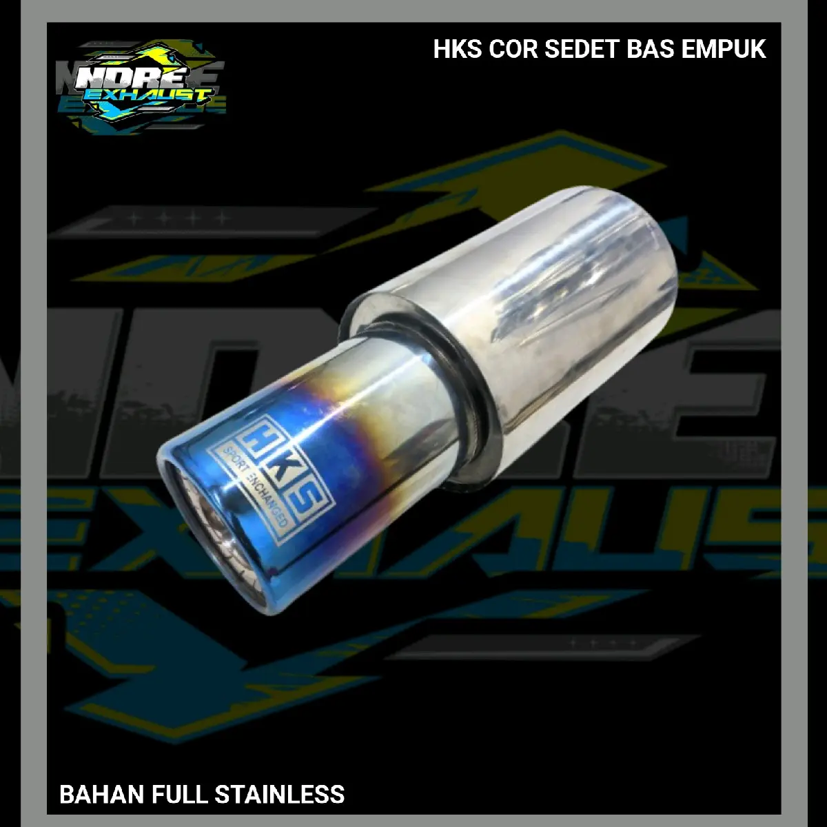 KNALPOT MOBIL HKS COR SEDET BAS EMPUK FUL STAINLES