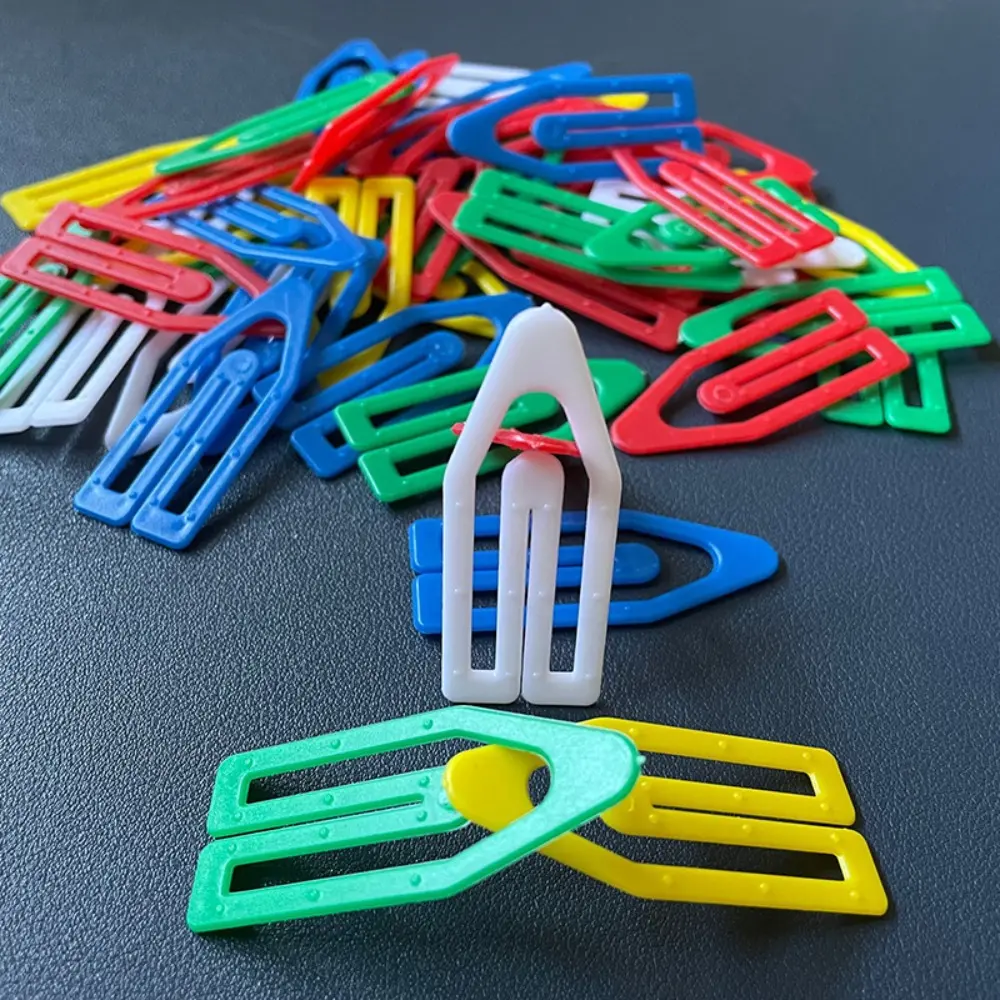 Chic et Charme New Ship Shape Paper Clip Plastic Solid Color Plastic Label Arrowhead Mini Universal Bookmark