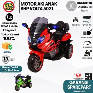 ( GOSEND INSTAN ) Mainan Anak Motor Aki Anak Volta Samurai 5021+Helm