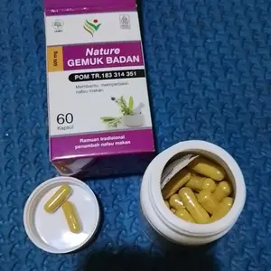 ORIGINAL !!! Nature Gemuk Badan Isi 60 Kapsul - Membantu Menggemukan Badan Original Bpom