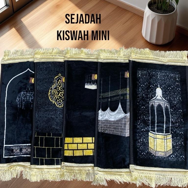 Sejadah Muslim Anti Slip Tebal Embos Motif Kotak Haji - Nyaman - Sajadah, Turki Mini Traveling Umroh Tipis Pouch 8