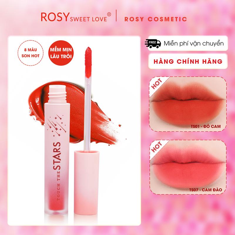 LS- Son Kem Lì Touch The Stars bền màu son lâu trôi son lì mềm môi son dưỡng Son Môi Trang Điểm Cosmetic Nữ Mỹ Phẩm son kem Women son xinh