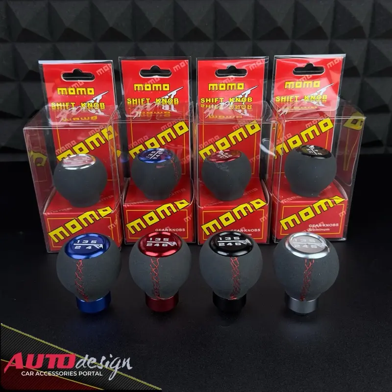 Tuas Persneling Mobil Universal MOMO Gear Shift Knob Suede Alumunium PVC dengan 4 Pcs Ukuran Karet - Accessories, Baut 1