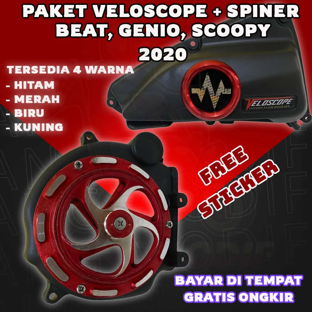 PAKET SPINNER VELOSCOPE BEAT 2020 SPINER SHURIKEN PAKET SPINER VELOSCOPE SCOOPY 2020 PAKET SPINER VELOSCOPE GENIO 2020