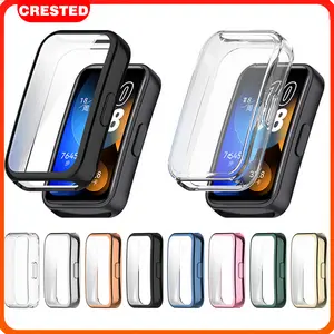 Case for HUAWEI Band 10 9 8 Protective case HUAWEI band 10 9 8 all-inclusive tpu electroplated case soft draw watch case for Jam Tangan Pelindung smartwatch accessories Sporty