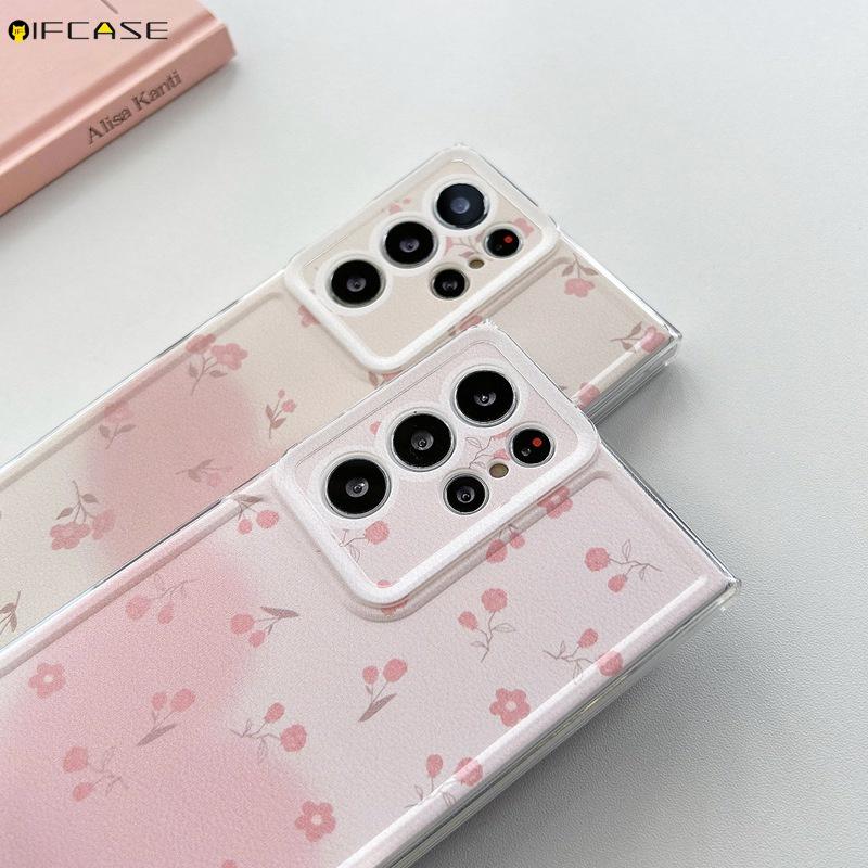 Product Introduction of For Vivo V29 V27 V25 V23 Pro V21 V21e 4G 5G V29e V27e V23e V21s Phone Case Pink Gradient Love Loving Heart Flower Floral Rose Tulip White Cute Soft Silicone Casing Cases Case Cover 17
