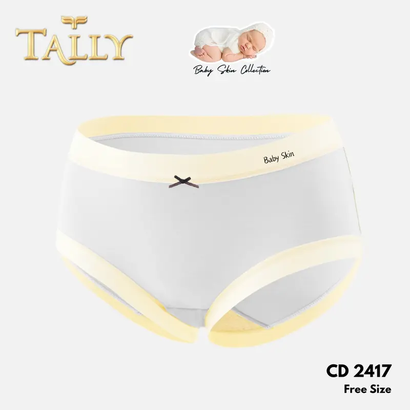 TALLY CD 2417 Celana Dalam Wanita Bahan Katun Baby Skin Fit to L - XL CD Wanita Collection Pakaian Dalam Wanita Lembut dan Nyaman 0
