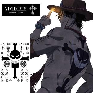 VIVIDTATS Ace Whitebeard Pirates Tattoo – Full Back One Piece Temporary Body Art for Cosplay & Anime Lovers Water Proof Realistic temporary  tattoo  waterproof