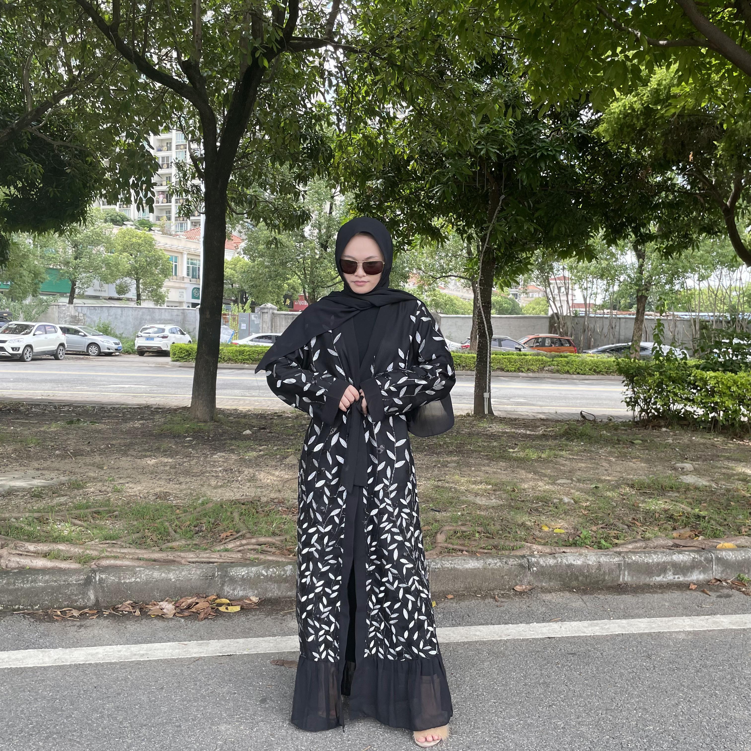 1711# Slatest fashion muslim ladies clothing new design abaya for EID dubai abaya - CHAOMENG MUSLIM SHOP