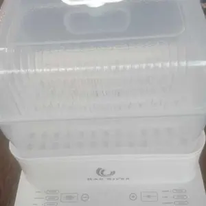 HAN RIVER Panci Listrik 3 Tingkat Kukusan Listrik 24L Kukus Dan Masak Seafood/Siomay/Mie/Sayur