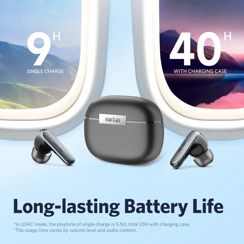EarFun Air 2 - Black - Hi-Res LDAC budget TWS with APP Support Headphones Earphone Earbuds Wireless Headset Bluetooth Bass 6