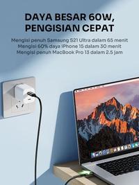 Gambar KABEL DATA USB TYPE-C TO TYPE-C ROBOT RZCC100 60W FAST CHARGING ORIGINAL CABLE dari btgcom Kota Denpasar 5 Tokopedia