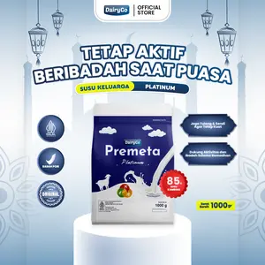 DairyGo Premeta Platinum Susu Kambing Etawa Bubuk Rendah Gula 1 Kg Atasi Nyeri Tulang dan Persendian Pengapuran Gigi dan Tulang