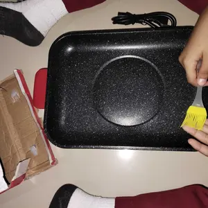 Panggangan BBQ Panci Listrik Multifungsi Anti Lengket / Grill Fryer Pemanggang Alat BBQ