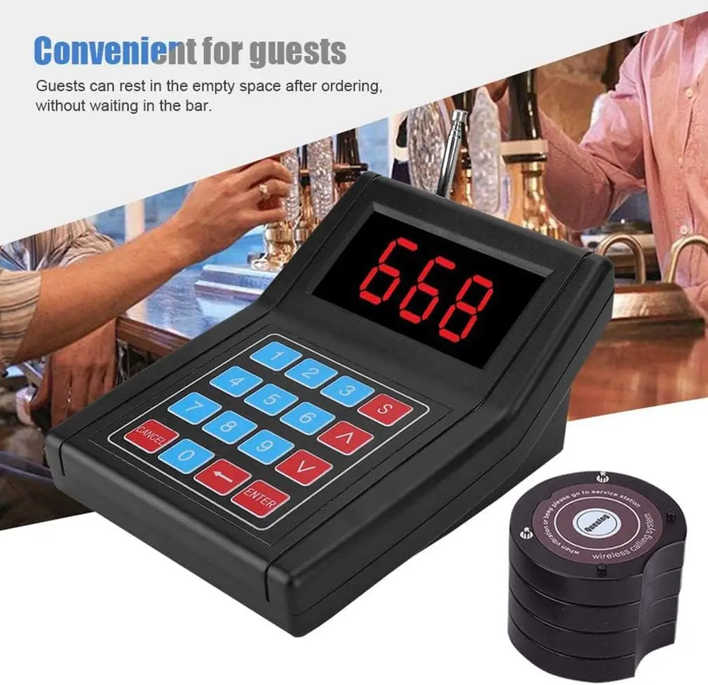 RTKS Wireless Calling System Restaurant Mesin Antrian 11 Pager - SU-668