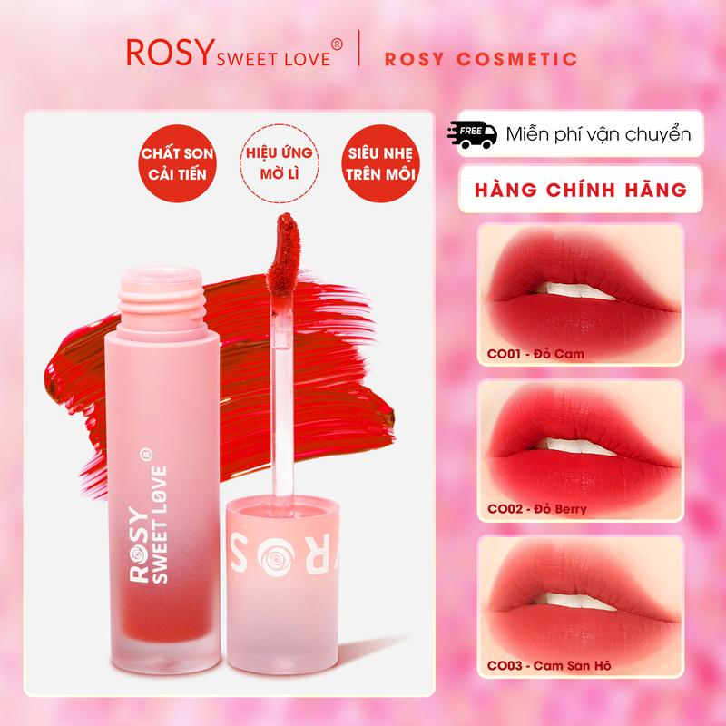 LS SON KEM LÌ Rosy Sweet Love Choco Soft Lip Tint 4,8g mềm mịn môi bền màu lâu trôi trang điểm môi cosmetic Nữ mỹ phẩm Women Son môi Lip Tint
