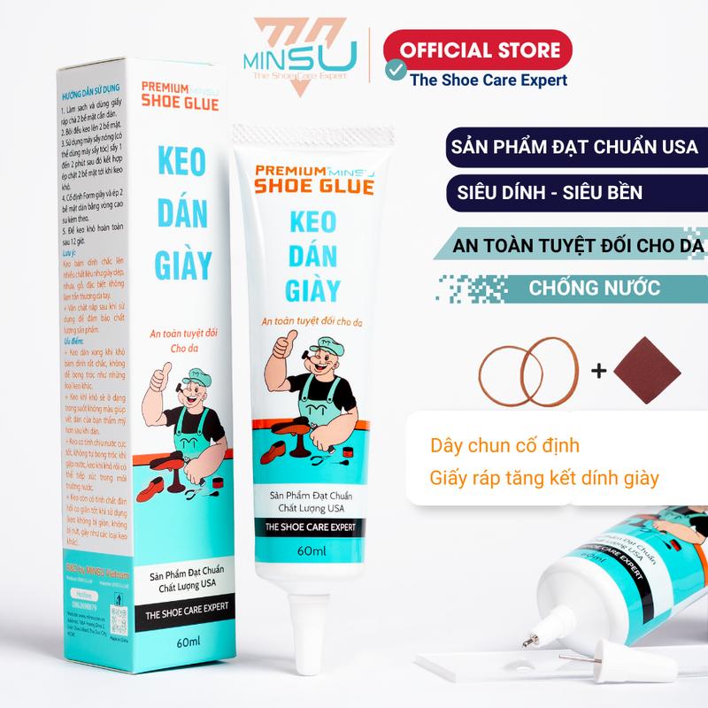  Keo Dán Giày Dép MINSU Trong Suốt Siêu Dính Đa Năng Chuyên Dụng Cho Giày Thể Thao Sneaker An Toàn Cho Da Chuẩn chất lượng ISO 9100:2015 thêm x2 Polyurethane tăng kết dính. MINSU Premium Shoe Glue 
