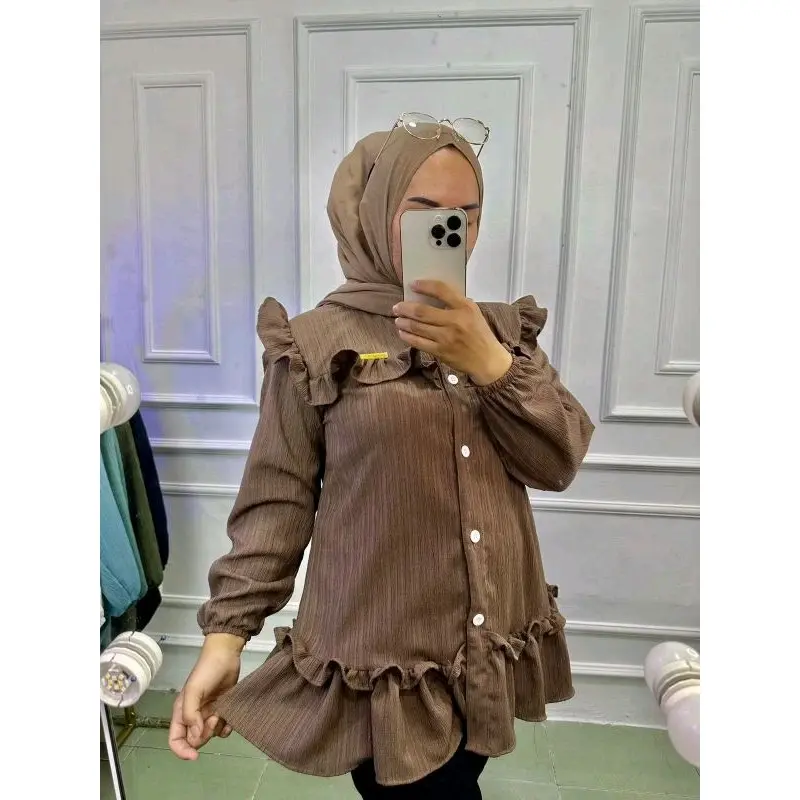 BLOUSE RUMBAI LADY CRUSH OVER SIZE Wanita 7