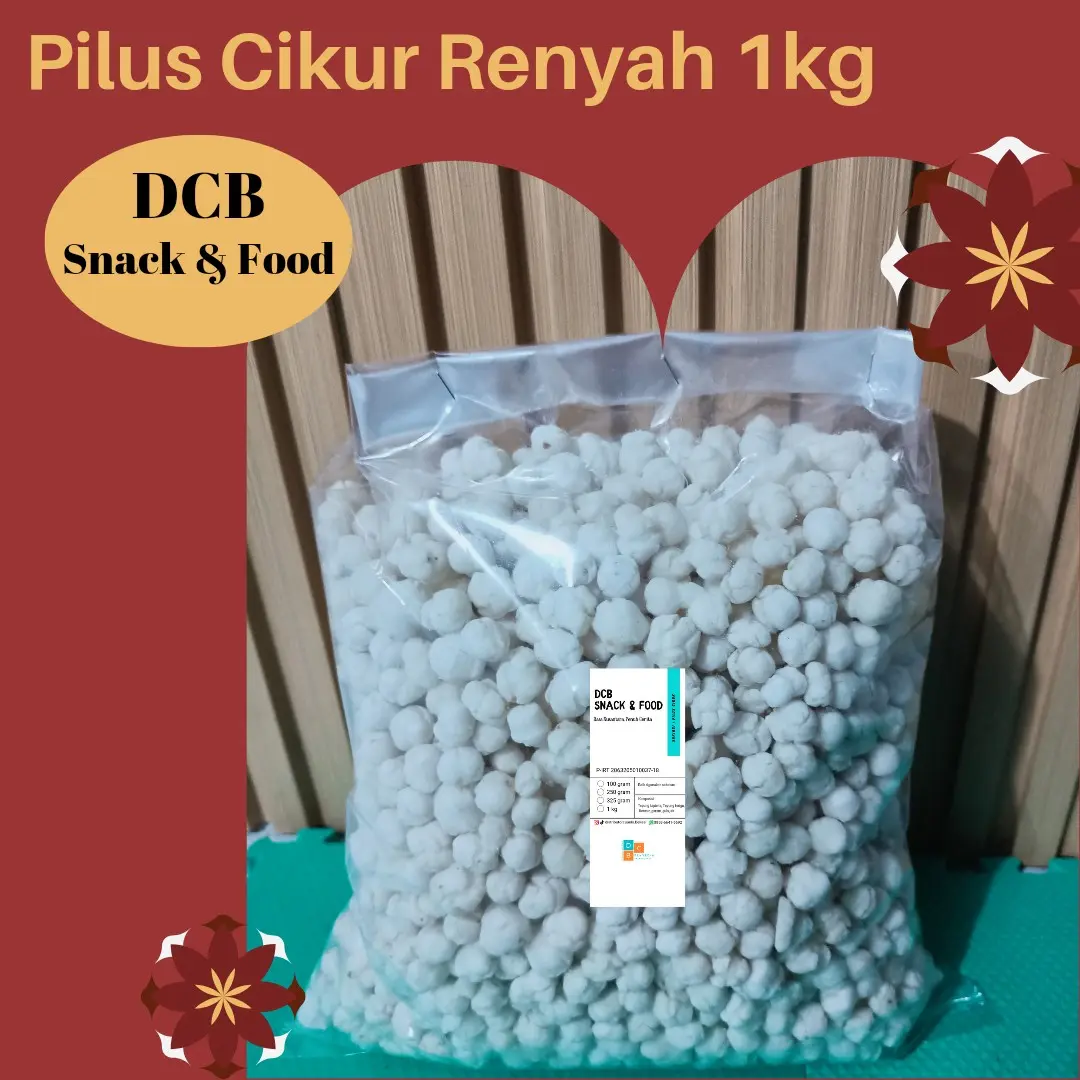 Pilus cikur kering 1kg Renyah Toping Seblak dan makanan berkuah lainnya