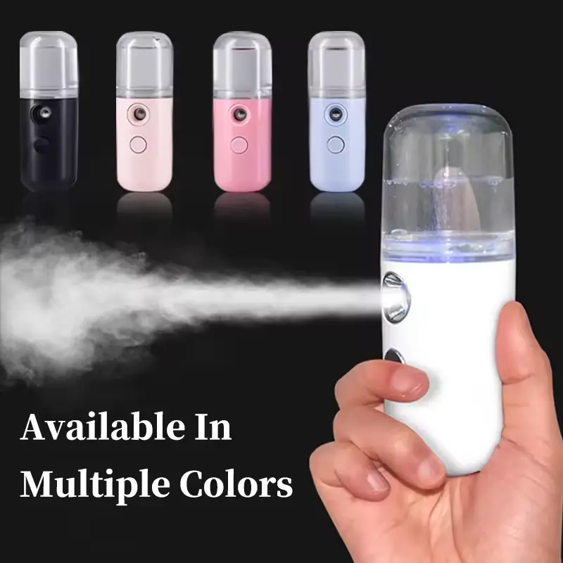 Máy Xông Mặt, Kích Thước Nhỏ (30mL), Có Thể Sạc Lại USB, Mister Mặt Nano, Máy Xông Tinh Dầu Tạo Độ Ẩm Cầm Tay Máy Khuếch Tán, Dụng Cụ Chăm Sóc Da Dưỡng Ẩm, Để Làm Đẹp Da