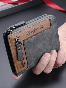Cartera para Hombre Vintage con Múltiples Ranuras para Tarjetas y Cierre, Cartera Casual Multifuncional para Hombres, Estilo Retro y Moderno para Uso Diario