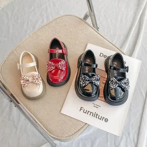 Sepatu Docmart Anak Wanita Cantik Motif Pita Batik  Lucu / Sepatu Anak Perempuan Trendy Sepatu Casual Pesta Terbaru 0