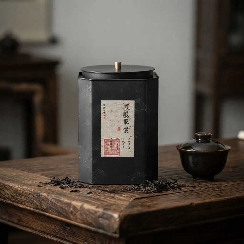 Wadah Penyimpanan Teh Kopi Vintage Japanese Style Multifungsi Premium / Black Master Tea Leaves Canister 5742
