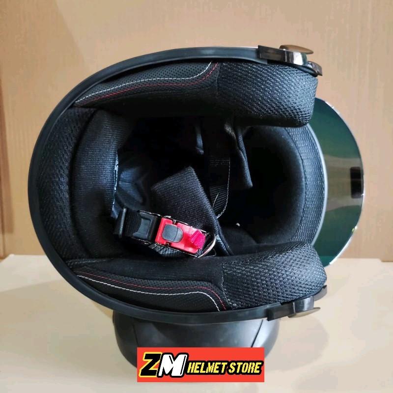Helm JS ARMOR SOLID Half Face kekinian SNI Motorcycle Sepeda Visor 7