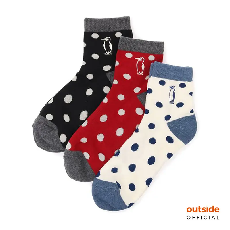 CHUMS 3P Booby Dots Crew Socks S 0