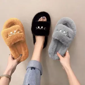 sandal full bulu sandal kokop bulu variasi bulat