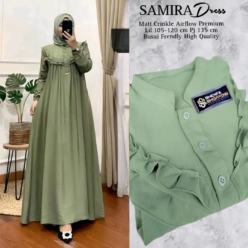 GAMIS CRINKLE TERBARU 2025 // GAMIS WANITA CRINKLE AIRFLOW PREMIUM  // GAMIS WANITA JUMBO BUSUI FRENDLY 8