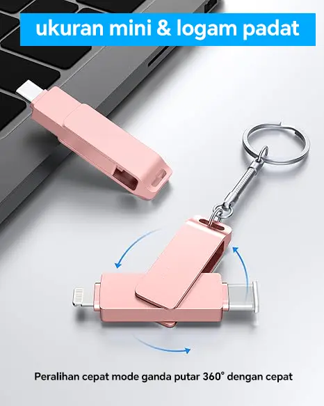TYPE-C Flashdisk USB 128gb Kecepatan Tinggi, Driver Flash Logam USB 256gb 512gb 1tb 2tb, USB Flash Drive Untuk IOS/ Android Dan Perangkat Lainnya 5