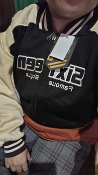 Product Review of SIXTEEN VARSITY BOMBER CROP TOP KOMBINASI BORDIR TIMBUL from ꧁**є 𝕘**꧂ 1