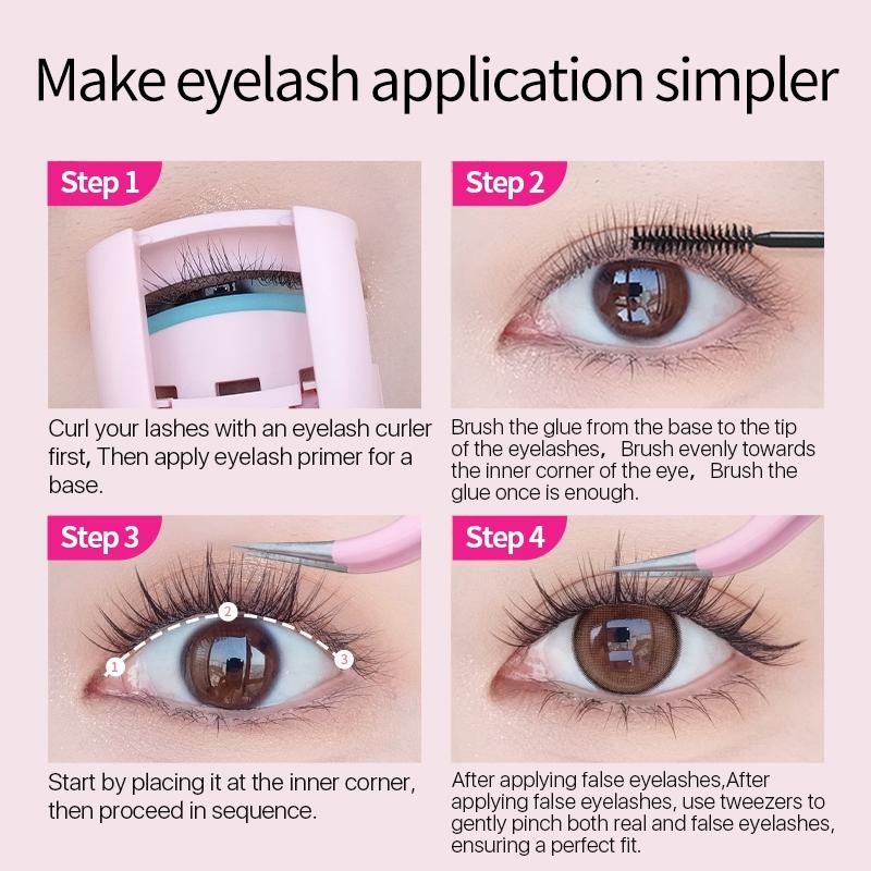 MLEN DIARY lash bond dan remover bulu mata lem maskara & penghapus bulu mata palsu-tahan air dan juga tahan hingga 48 jam 4