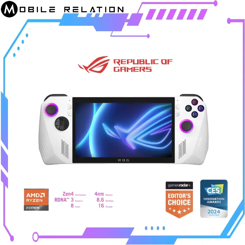 ROG Ally | Local Set | AMD Ryzen Z1 Extreme | Radeon Navi3 Graphics | 16GB LPDDR5 | 512GB SSD | 2 Years ASUS Warranty