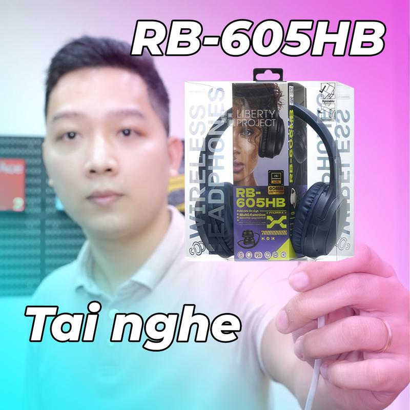 Tai nghe không dây bluetooth Remax RB-605HB 5.4 Tai nghe 40mm Gập lại Tai nghe chụp tai 3.5mm