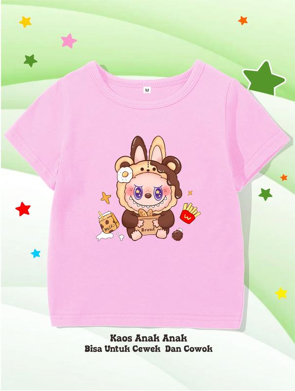 Chibi-chibi | LABUBU COKLAT | T-shirt Kids | Kaos anak cewek cowok Fashion 3
