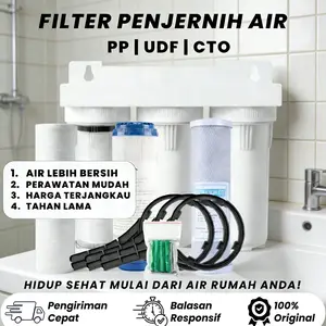 Paket Filter Air 3 Tahap / Filter Air Pam / Keruh / PP | UDF | CTO
