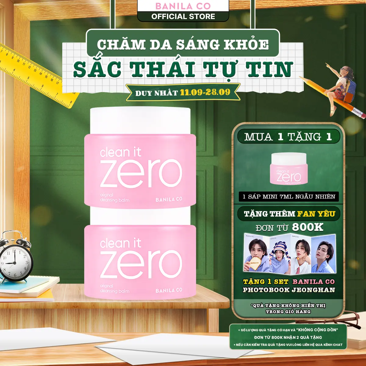 Combo 2 Sáp tẩy trang Banila Co Clean It Zero Cleansing Balm Original 100ml - Dành cho mọi loại da Trang Điểm Nước Tẩy Trang Mỹ Phẩm Cosmetic