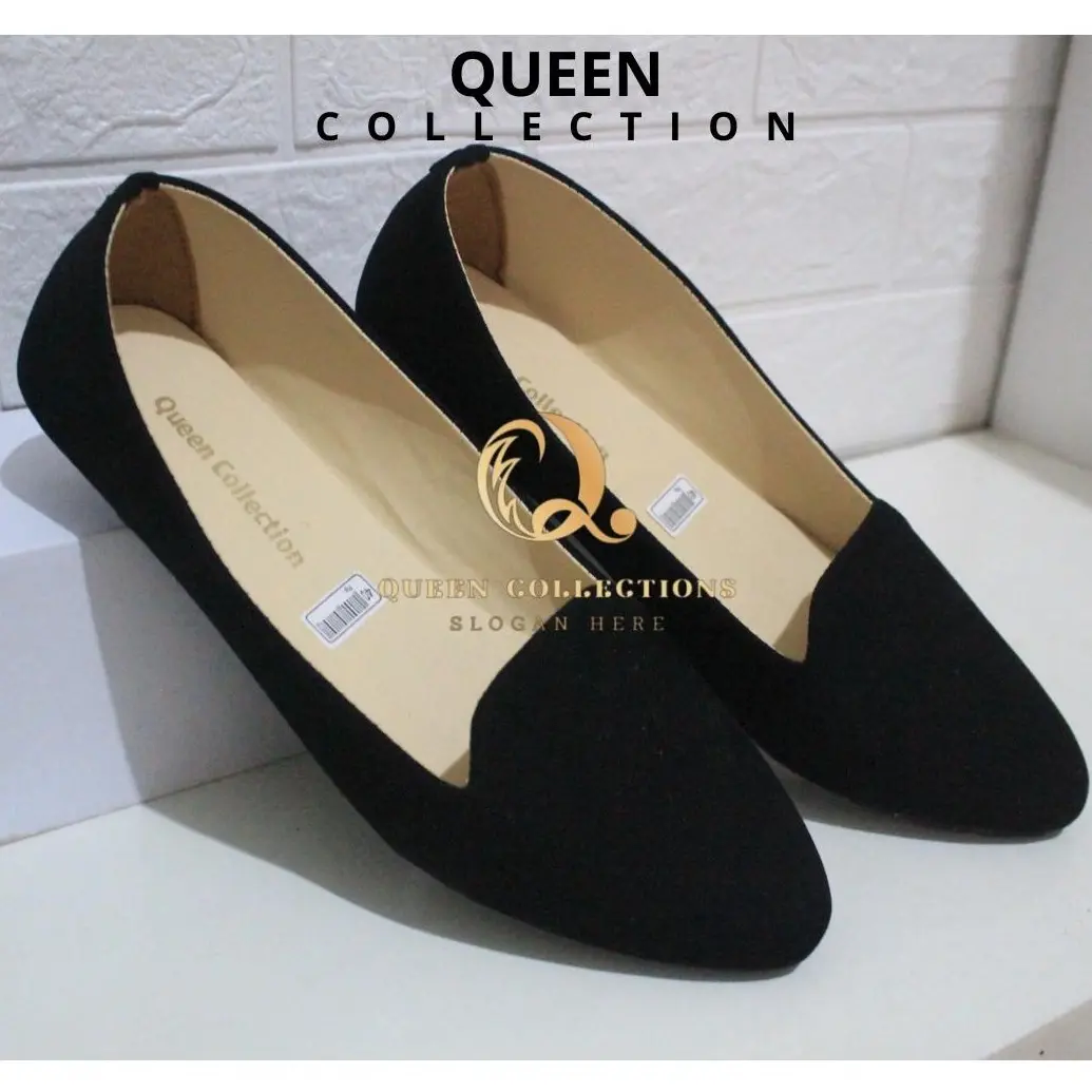 Sepatu Wanita Balet Polos Anti Slip Queen - Flatshoes - Karet