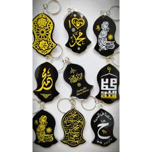 (100Pcs) Souvenir Oleh Oleh Haji Umroh Gantungan Kunci Terompah Nabi Kemasan Plastik