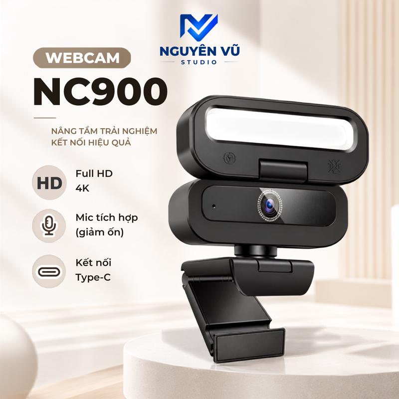 Webcam NC900 Livestream 4K Sắc Nét - Webcam Máy Tính USB - Webcam Họp Online -…