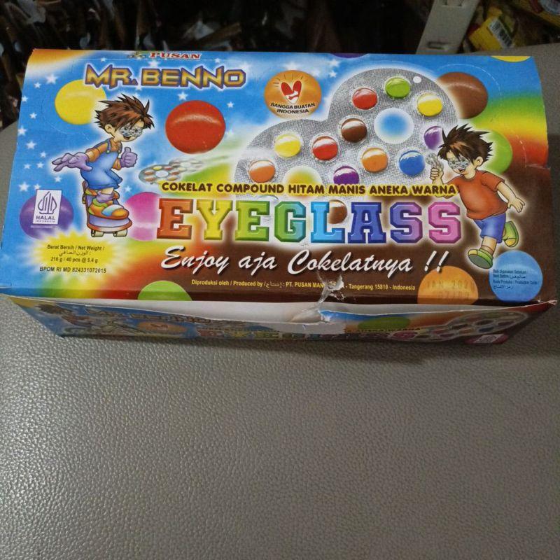 Permen Coklat Kacamata Eyeglass Mr Benno box isi 40 pcs 2