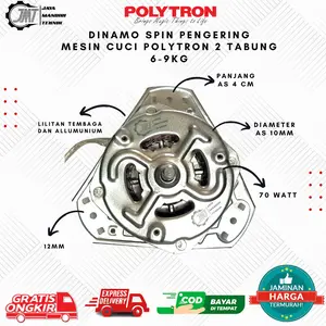 JMT - Dinamo Spin | Pengering Mesin Cuci P0lytr0n 2 Tabung Kapasitas 6-9kg